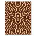 Brown Tan Zebra Stripe Symmetry Rug