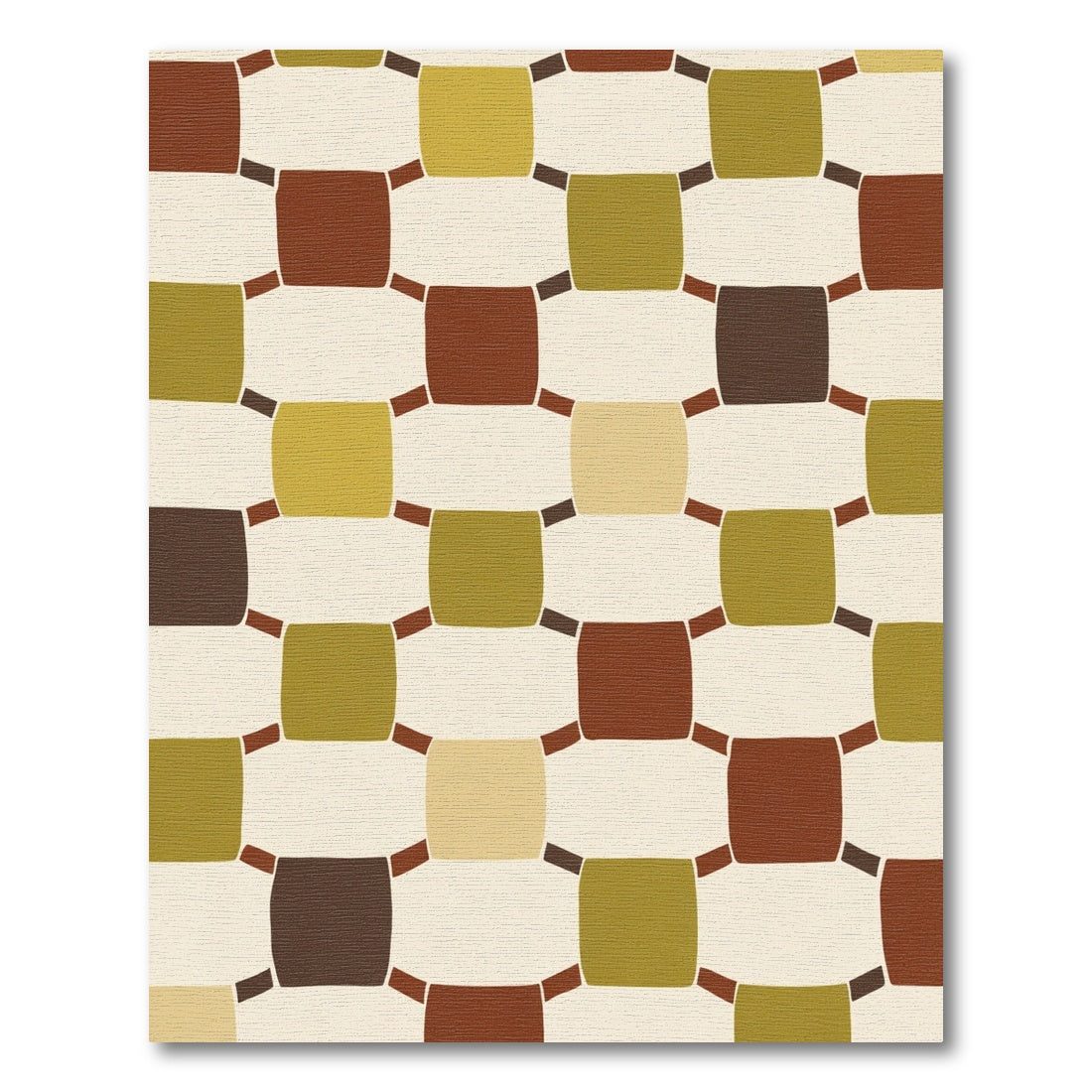 Earthy Tones Square Lattice Rug