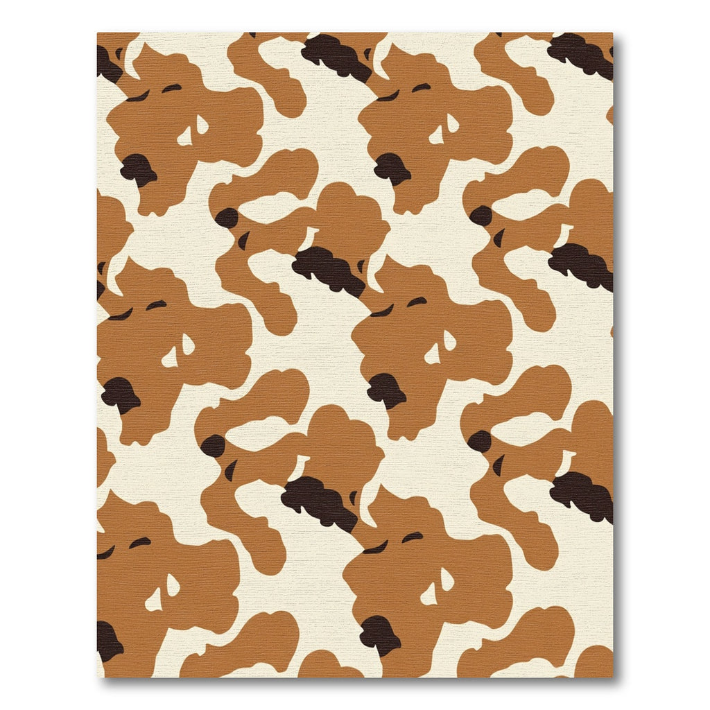 Brown White Blotchy Organic Rug