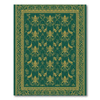 Emerald Gold Rich Floral Scroll Rug