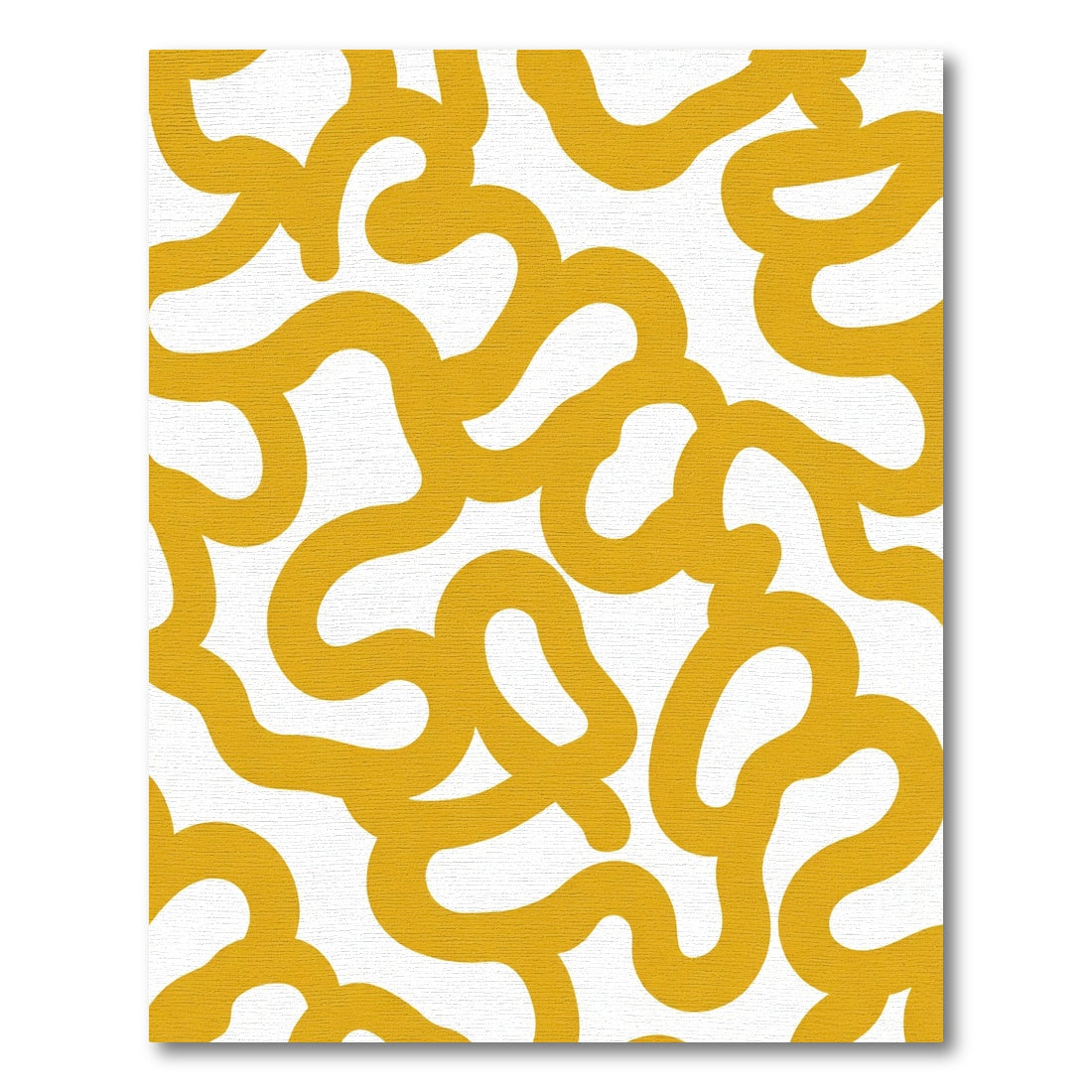 Golden Yellow Organic Swirl Rug