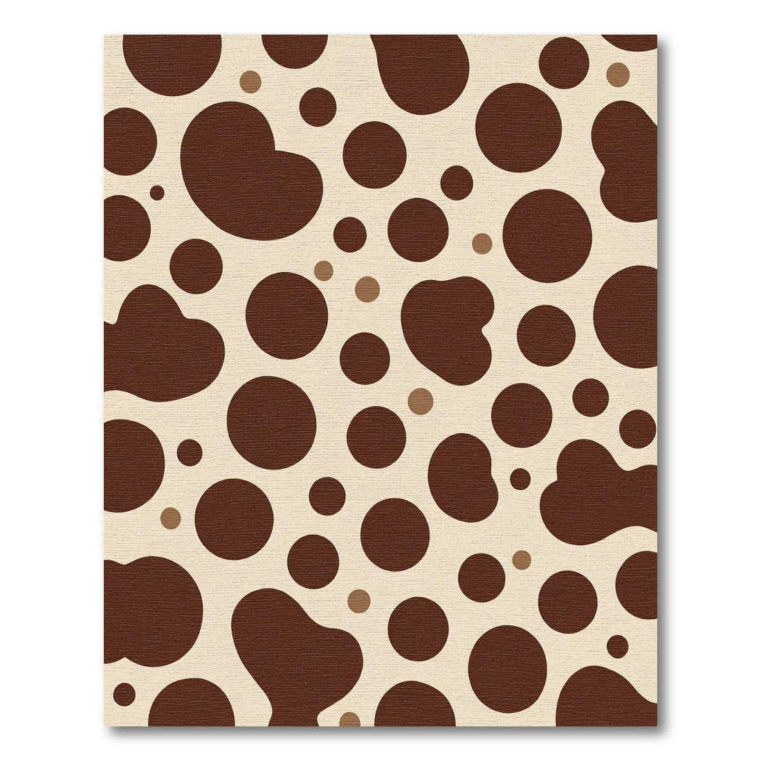 Brown Cream Spotted Organic Rug