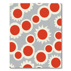 Red and Cream Floral Burst Rug