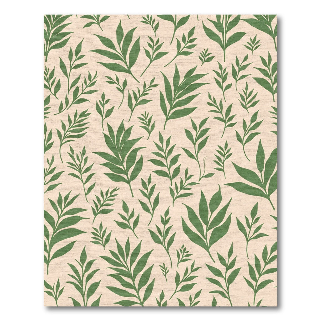 Forest Green Branch Overlay Rug