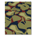 Olive Green Red Blue Camouflage Rug