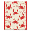 Crimson Crab Waves Scattered Rug