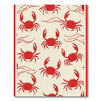 Crimson Crab Waves Scattered Rug