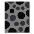 Monochromatic Grey Organic Dots Rug