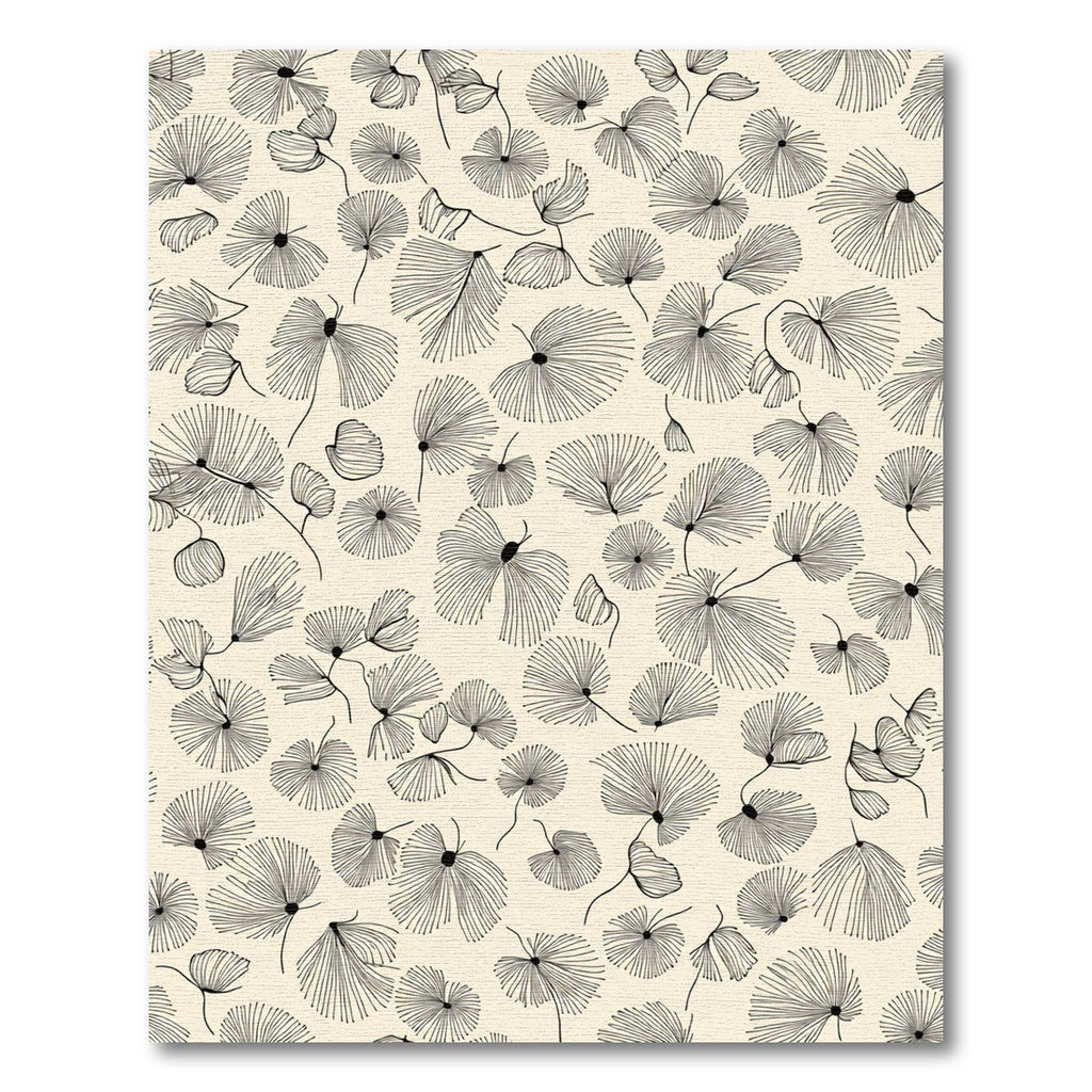 Line Art Botanical Bloom Cream Rug