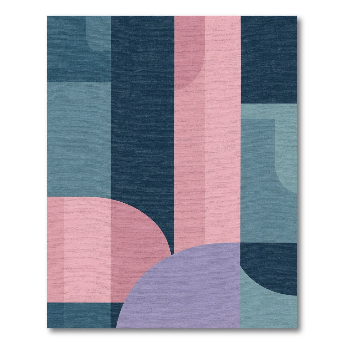 Modern Geometric Shapes Pastel Blend Rug