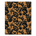 Abstract Black Amorphous Swirls Rug