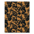 Abstract Black Amorphous Swirls Rug
