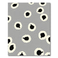Gray White Black Scattered Circles Rug