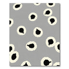 Gray White Black Scattered Circles Rug