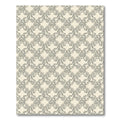 Soft Gray Floral Lattice Rug