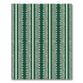 Emerald White Vertical Stripe Ribbon Rug