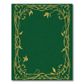 Golden Vine Border Emerald Green Rug