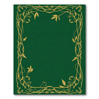 Golden Vine Border Emerald Green Rug