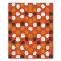 Terracotta Abstract Organic Shape Collage Rug