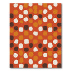 Terracotta Abstract Organic Shape Collage Rug