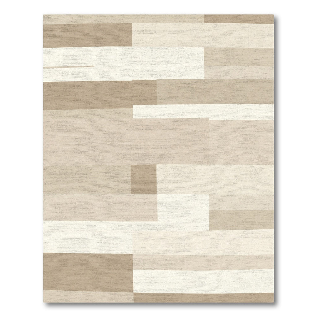 Neutral Tones Geometric Blocks Rug