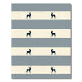 Gray Cream Stripe Deer Silhouettes Rug