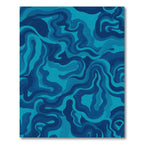 Oceanic Azure Wavy Flow Rug