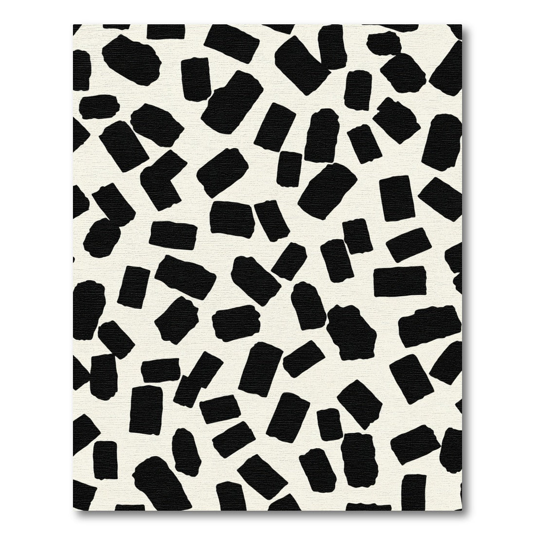 Black White Organic Scatter Rug
