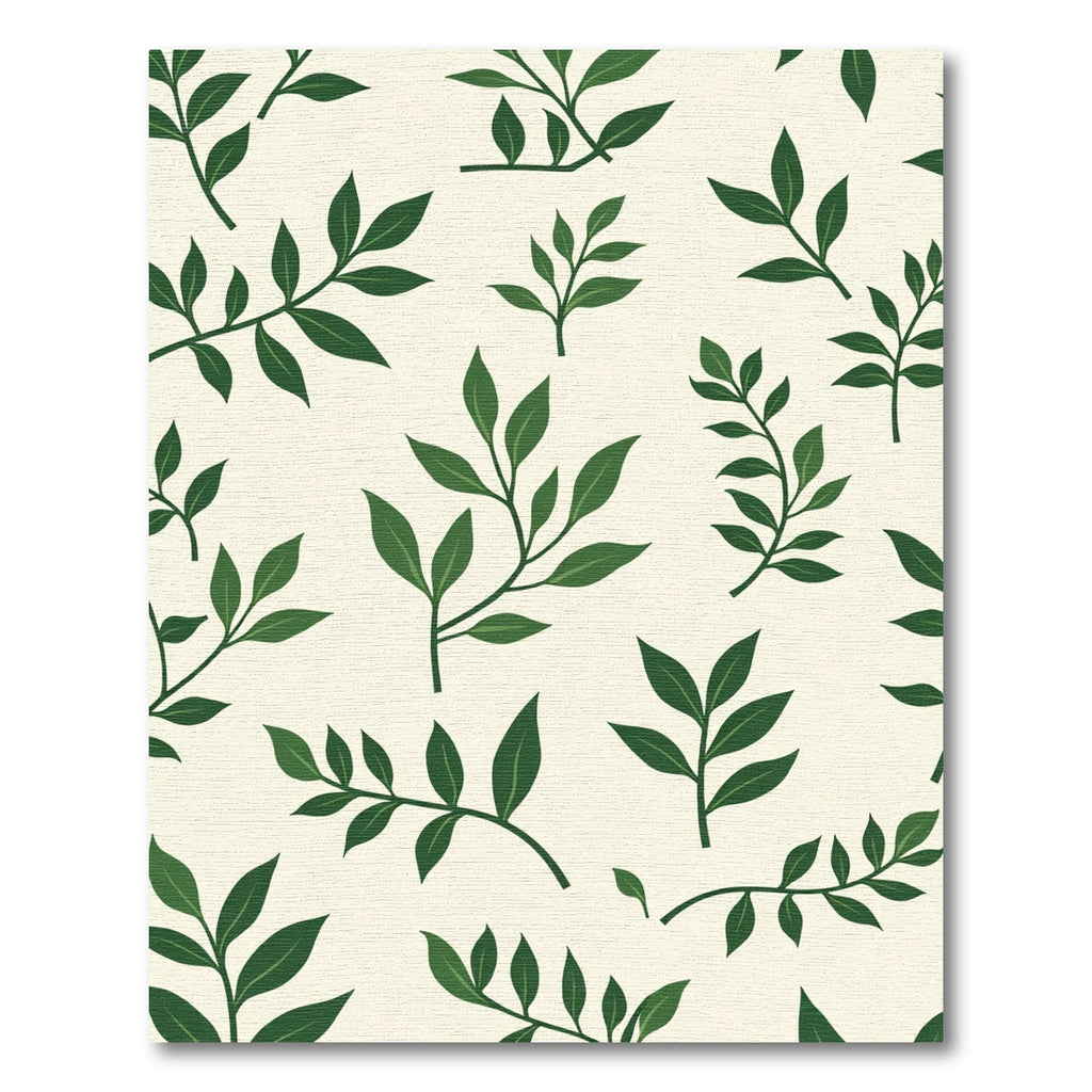 Forest Green Leafy Branches Rug