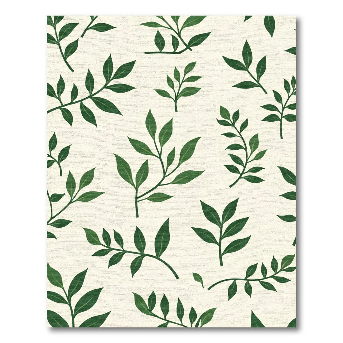 Forest Green Leafy Branches Rug