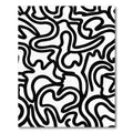 Bold Black Abstract Continuous Line Rug