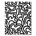 Bold Black Abstract Continuous Line Rug