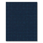 Deep Navy Subtle Square Overlay Rug