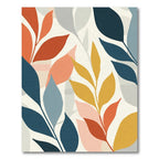 Mid Century Modern Leaf Cluster Rug
