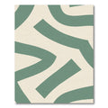 Sage Green Abstract Swirl Shapes Rug