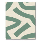 Sage Green Abstract Swirl Shapes Rug