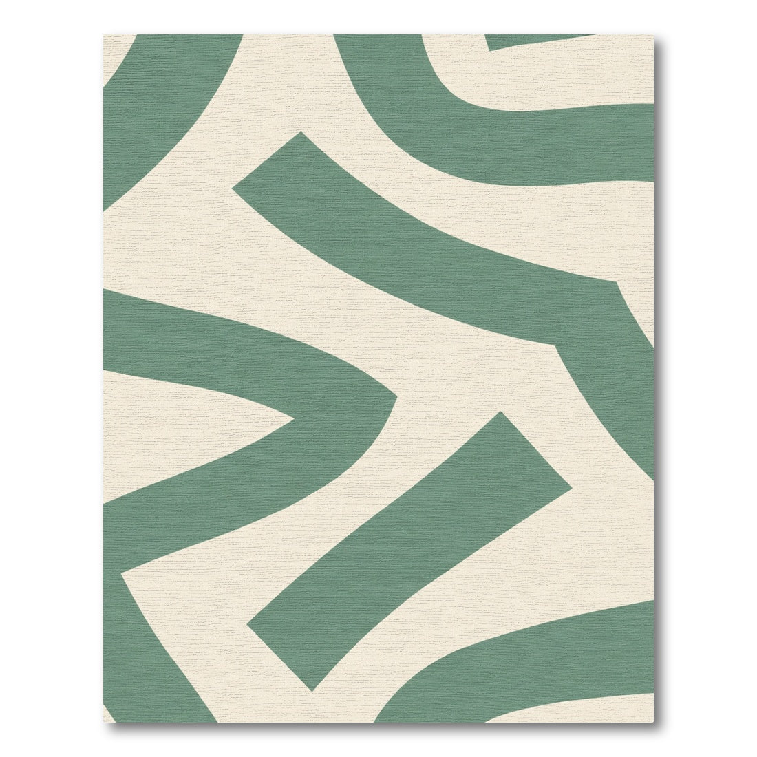 Sage Green Abstract Swirl Shapes Rug
