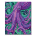 Mystical Purple Octopus Swirls Rug