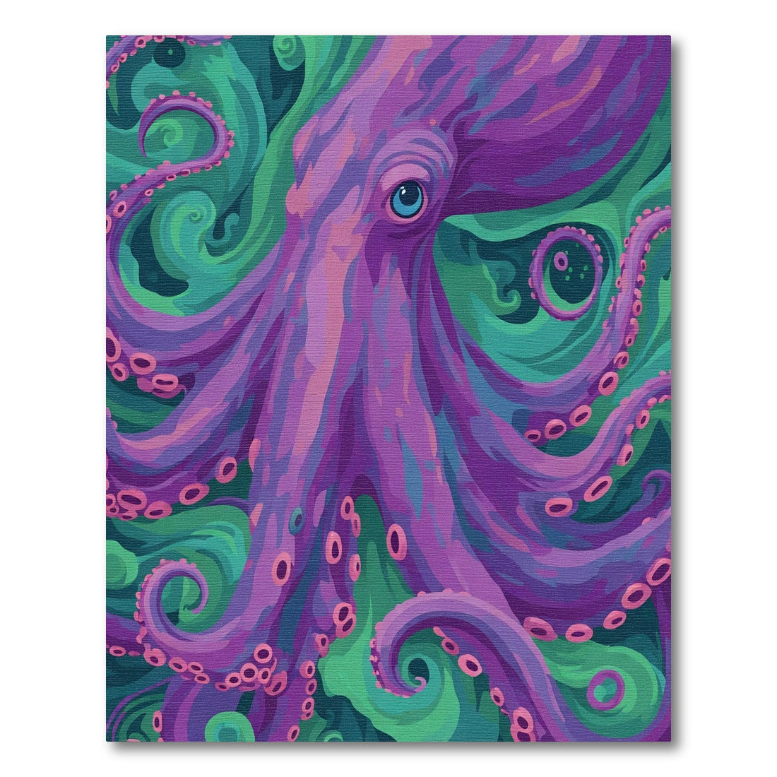 Mystical Purple Octopus Swirls Rug