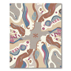 Shifting Abstract Earth Tones Medallion Rug
