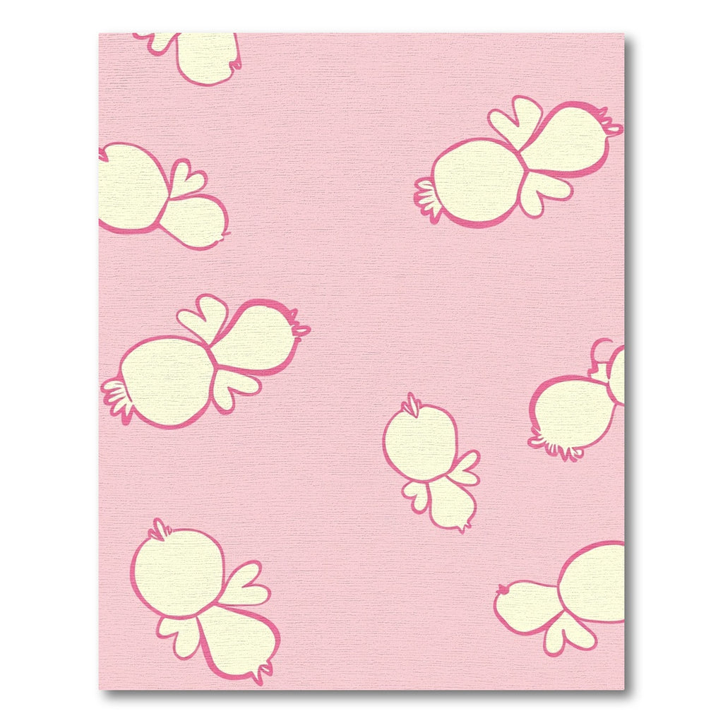 Sweet Yellow Bird Pink Scatter Rug