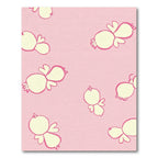 Sweet Yellow Bird Pink Scatter Rug
