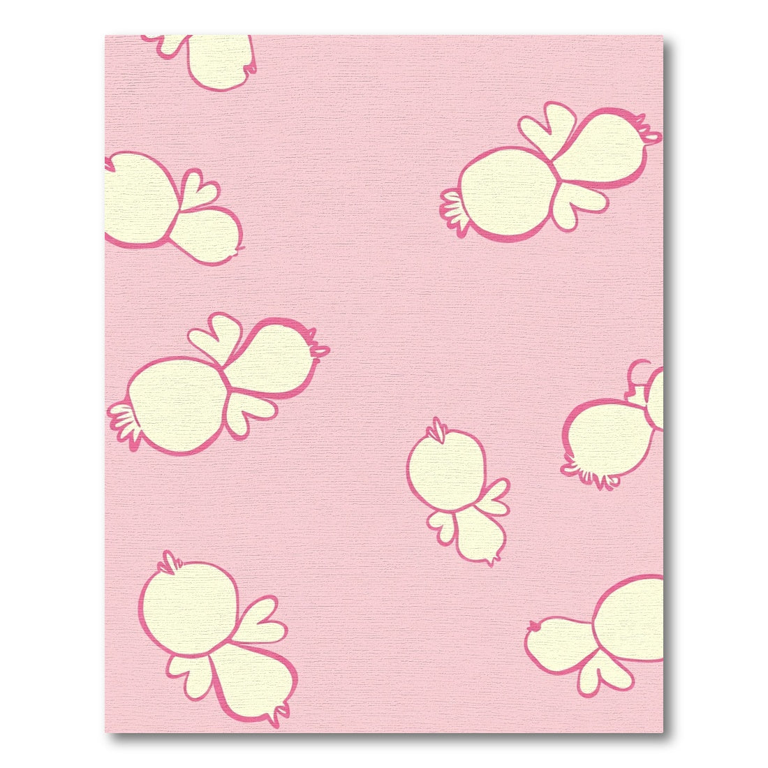 Sweet Yellow Bird Pink Scatter Rug