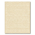 Cream Diamond Maze Geometric Texture Rug