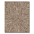 Bold Brown Zebra Stripe Abstract Rug