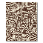 Bold Brown Zebra Stripe Abstract Rug