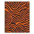 Vivid Orange Black Zebra Stripes Rug