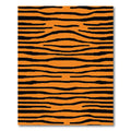 Bold Orange Black Tiger Stripe Rug