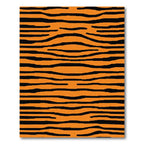 Bold Orange Black Tiger Stripe Rug