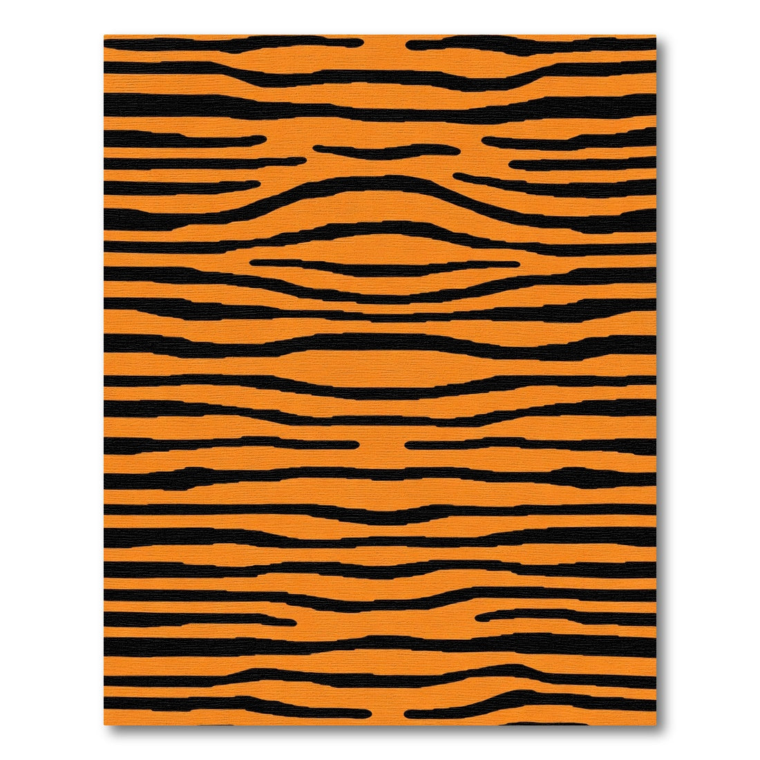Bold Orange Black Tiger Stripe Rug